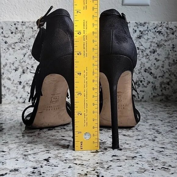 Stuart Weitzman LoveFringe heels US sz 9.5 - Picture 6 of 11